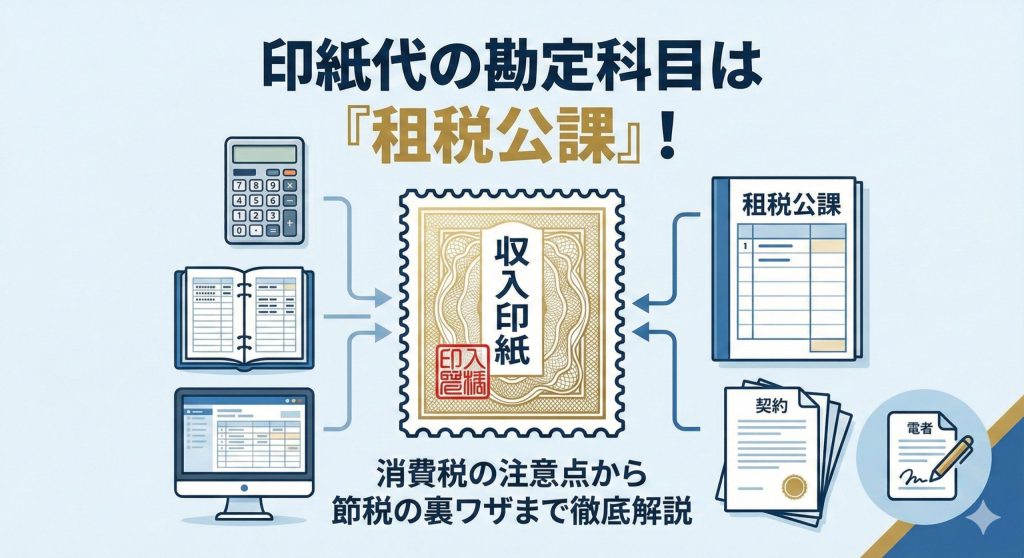 収入印紙（印紙代）の勘定科目は「租税公課」です。本記事では、経理初心者向けに正しい仕訳例や消費税の非課税ルール、未使用分の決算処理を詳しく解説。さらに、印紙税をゼロにする電子契約などの節税策もプロの視点で伝授します。